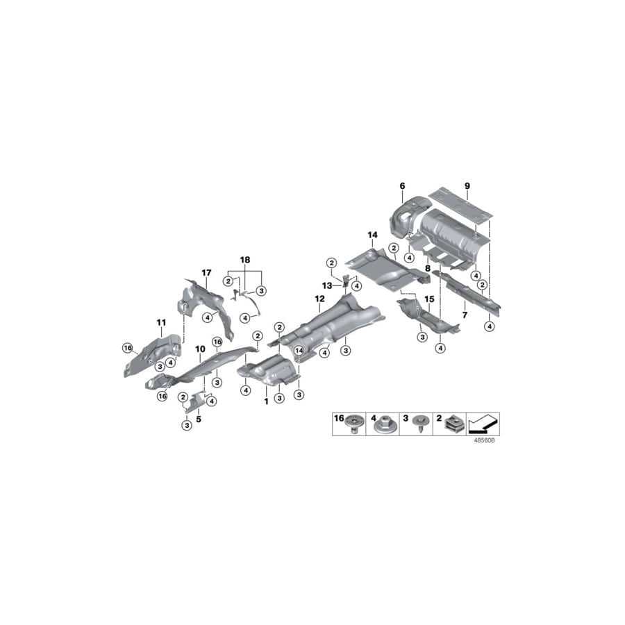 Genuine BMW 51488060069 F92 F93 F91 Tunnel Heat Insulator (Inc. M5 & M8) | ML Performance UK Car Parts