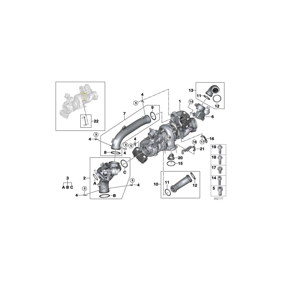 Genuine BMW 11658473762 G30 G06 G12 Screw M8X20 (Inc. X6 M50dX, X7 M50dX & M550dX) | ML Performance UK Car Parts