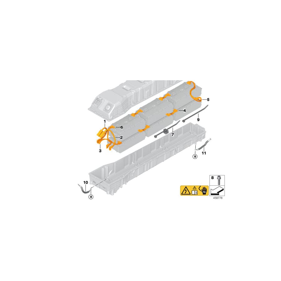 Genuine BMW 61278616713 I15 Hv Battery, Negative Cable (Inc. i8) | ML Performance UK Car Parts