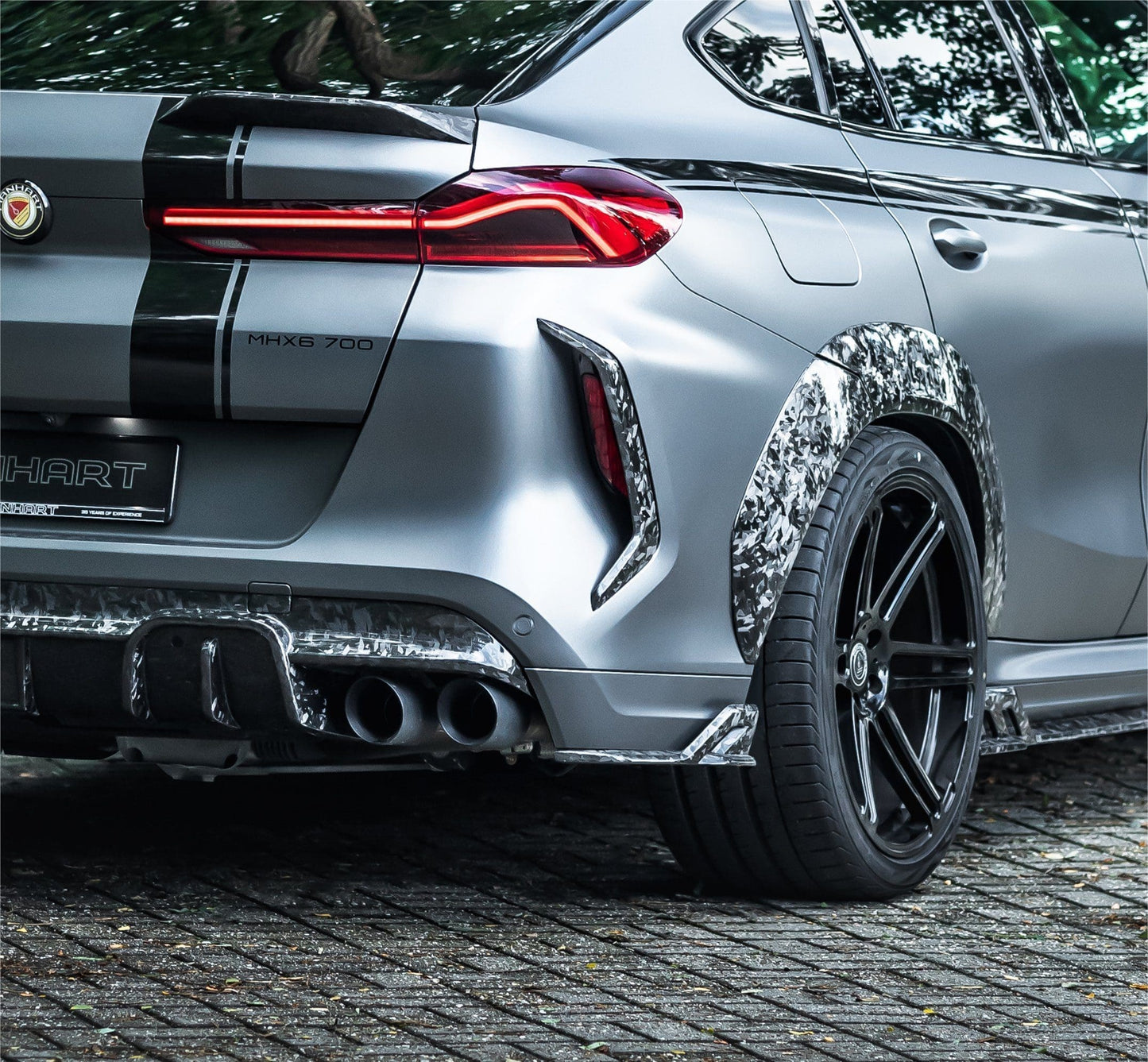 MANHART MH3F9611008 FORGED CARBON TWO-PIECE REAR SIDE BLADES FOR BMW F96 X6M (COMPETITION)