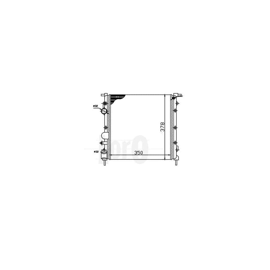 Abakus 0420170008 Engine Radiator For Renault Clio | ML Performance UK