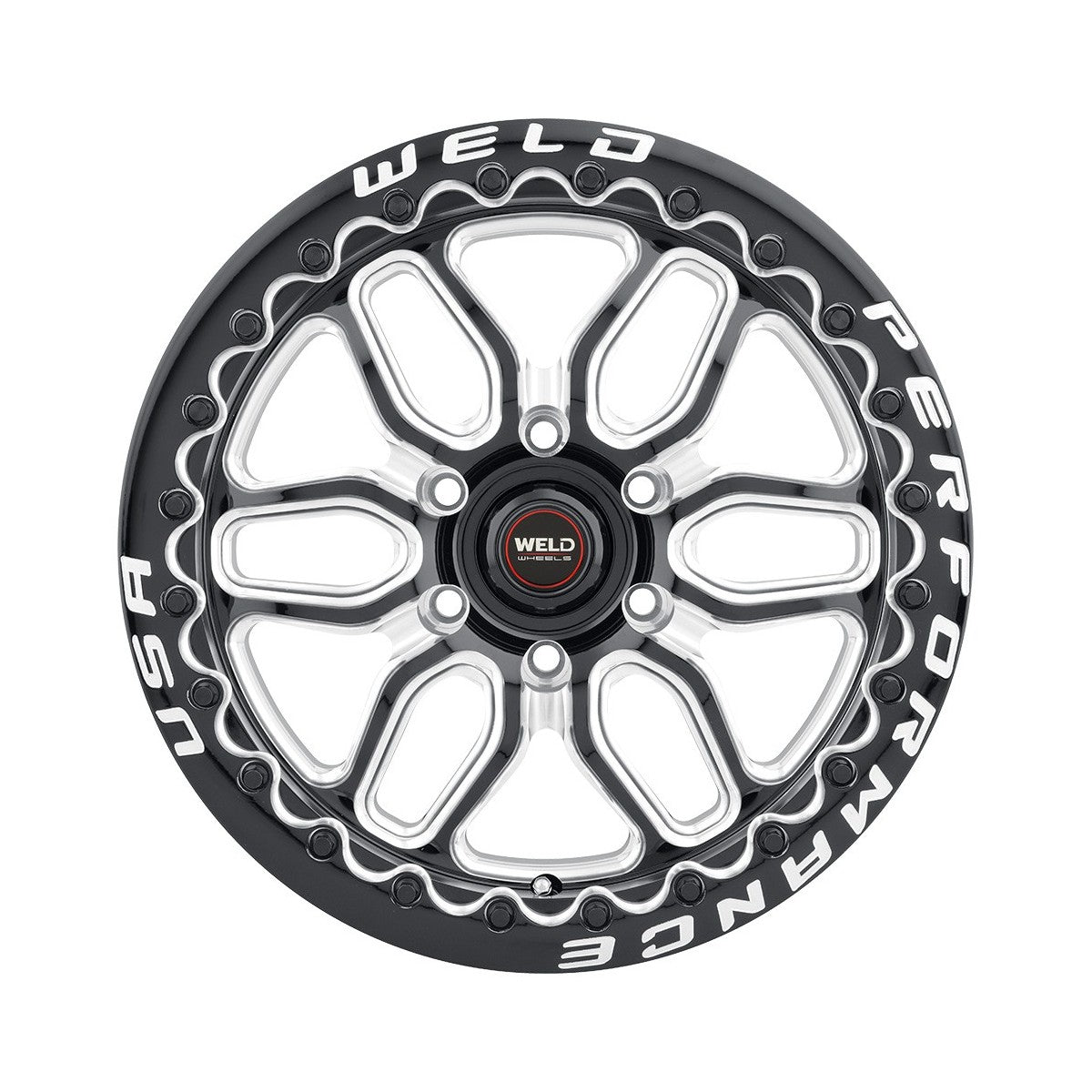 Weld S90370089P42 Laguna 6 Beadlock S903 Wheel 17x10 6x135 ET42 BS7.25 Gloss Black MIL - DIA