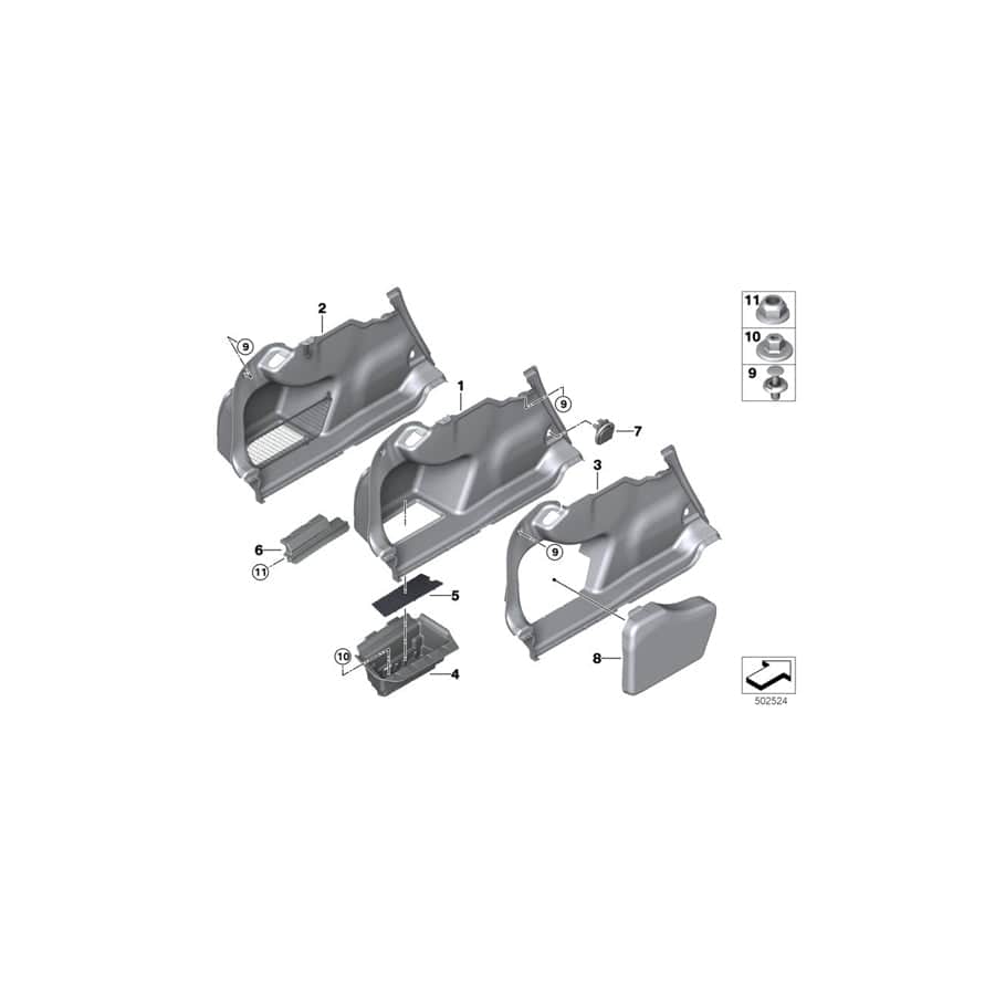 Genuine BMW 51477454195 G20 Scoop Rear Ventilation (Inc. 330d, 330dX & M340iX) | ML Performance UK Car Parts