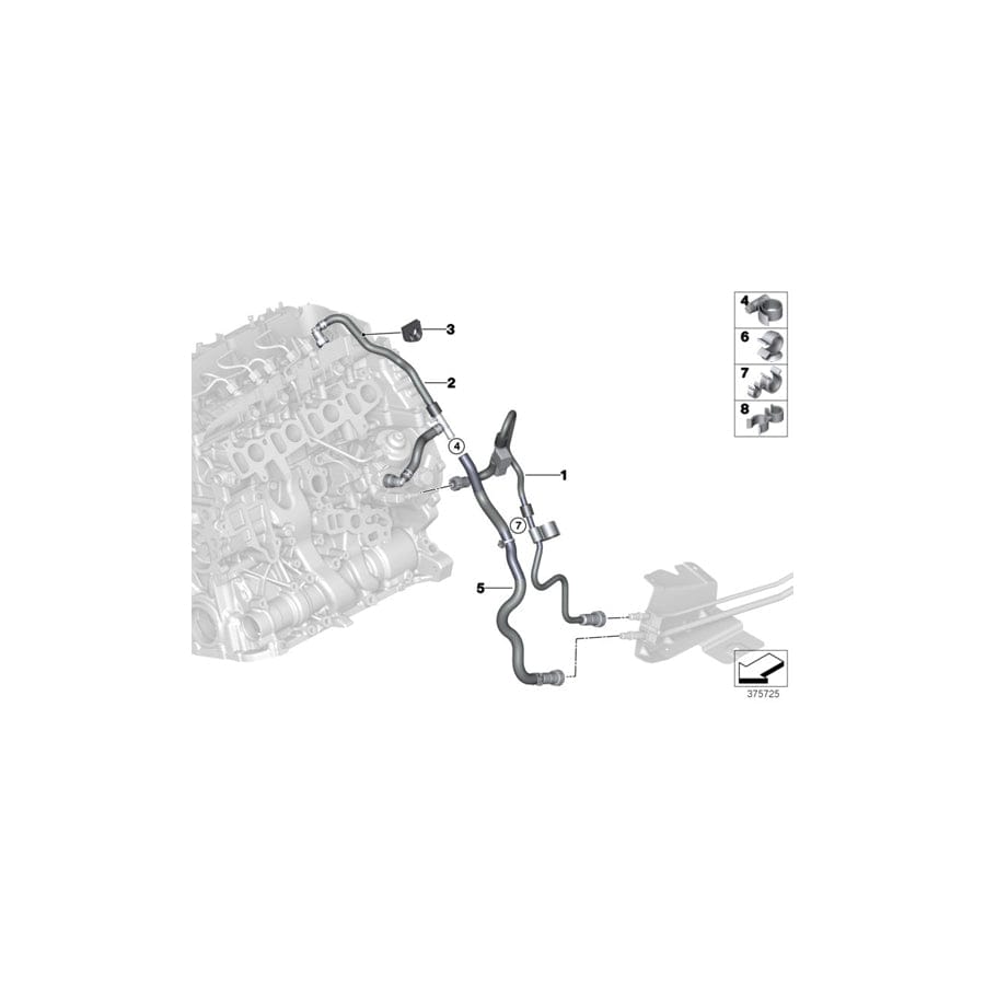 Genuine BMW 13538514099 F25 F26 Fuel Feed Line (Inc. X3 18d, X3 20dX & X4 20dX) | ML Performance UK Car Parts