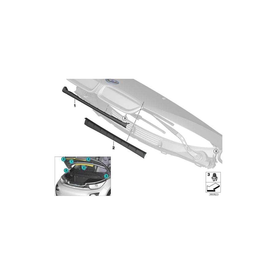 Genuine BMW 51767348351 F39 I01 Breakthrough Buffer (Inc. i3s 94Ah, i3 120Ah Rex & X2 16d) | ML Performance UK Car Parts