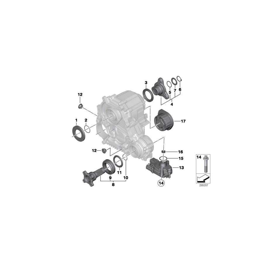 Genuine BMW 27107593438 F01 F11 F02 Output Flange Set, Front (Inc. 740dX, X1 18dX & 550iX) | ML Performance UK
