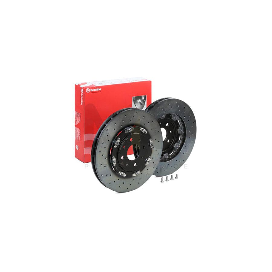 BREMBO TWO-PIECE FLOATING DISCS LINE 09.B085.13 Brake Disc for ABARTH 500 / 595 / 695 Perforated / Vented, Two-piece brake disc, Coated, with bolts/screws | ML Performance Car Parts