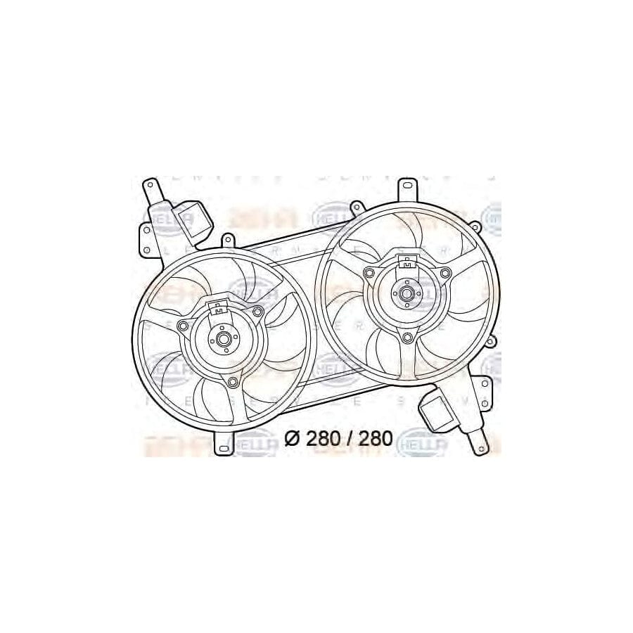 Hella 8EW 351 039-601 Fan, Radiator
