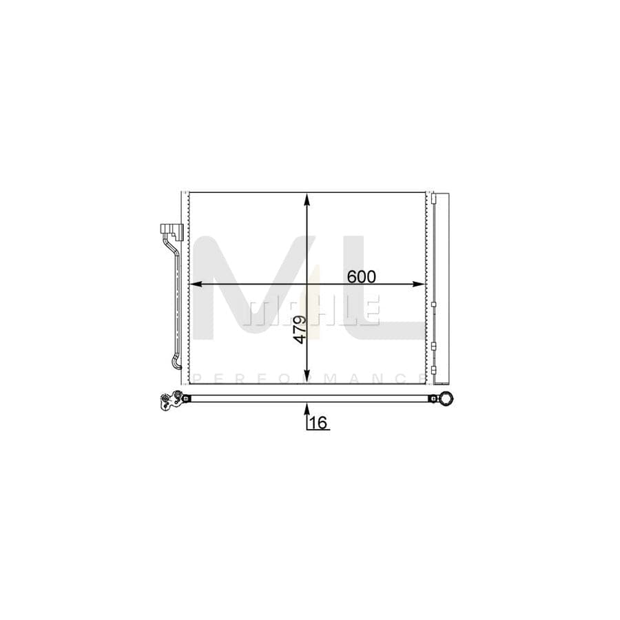 MAHLE ORIGINAL AC 463 000S Air conditioning condenser with dryer | ML Performance Car Parts