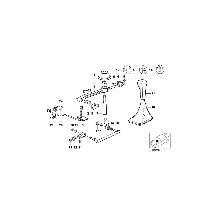 Genuine BMW 25111221532 Roadster Selector Rod (Inc. & Z1) | ML Performance UK Car Parts