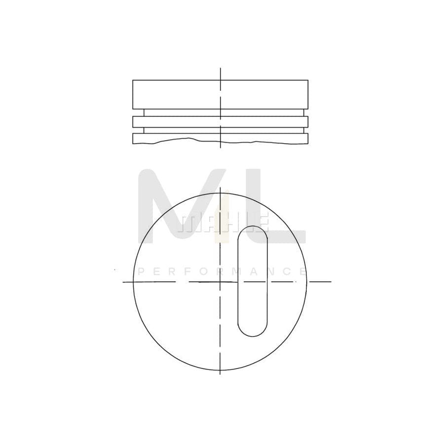 MAHLE ORIGINAL 021 02 00 Piston for RENAULT Clio I Hatchback 75,81 mm | ML Performance Car Parts