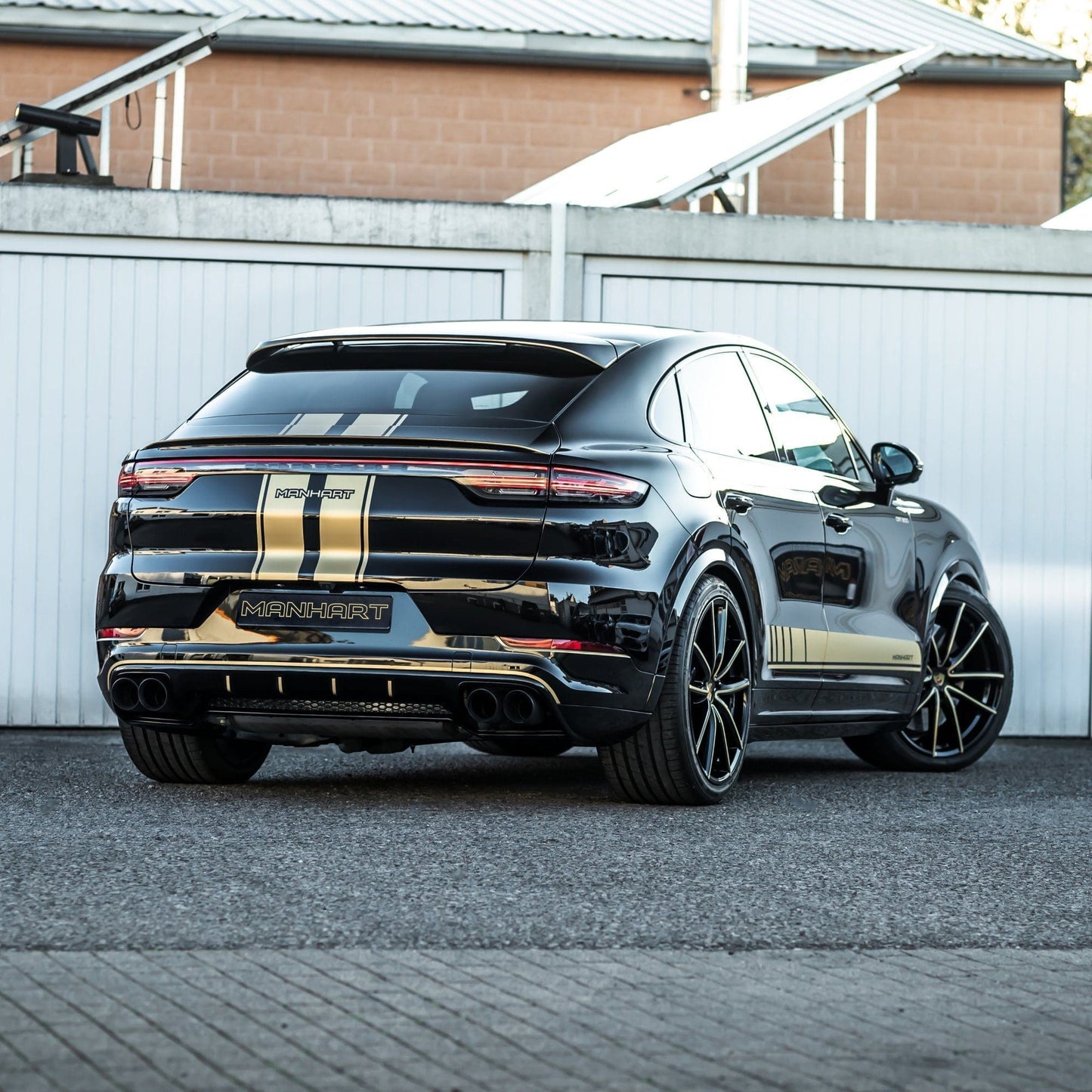 MANHART MHRCAYS1100 FIVE-STAR DOUBLE-SPOKE RIM SET FOR PORSCHE CAYENNE TURBO (S) GLOSS BLACK