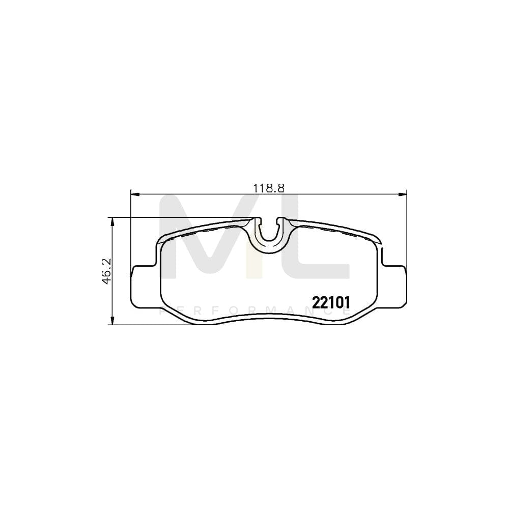 Hella 8DB 355 021-761 Brake Pad Set Prepared For Wear Indicator | ML Performance Car Parts