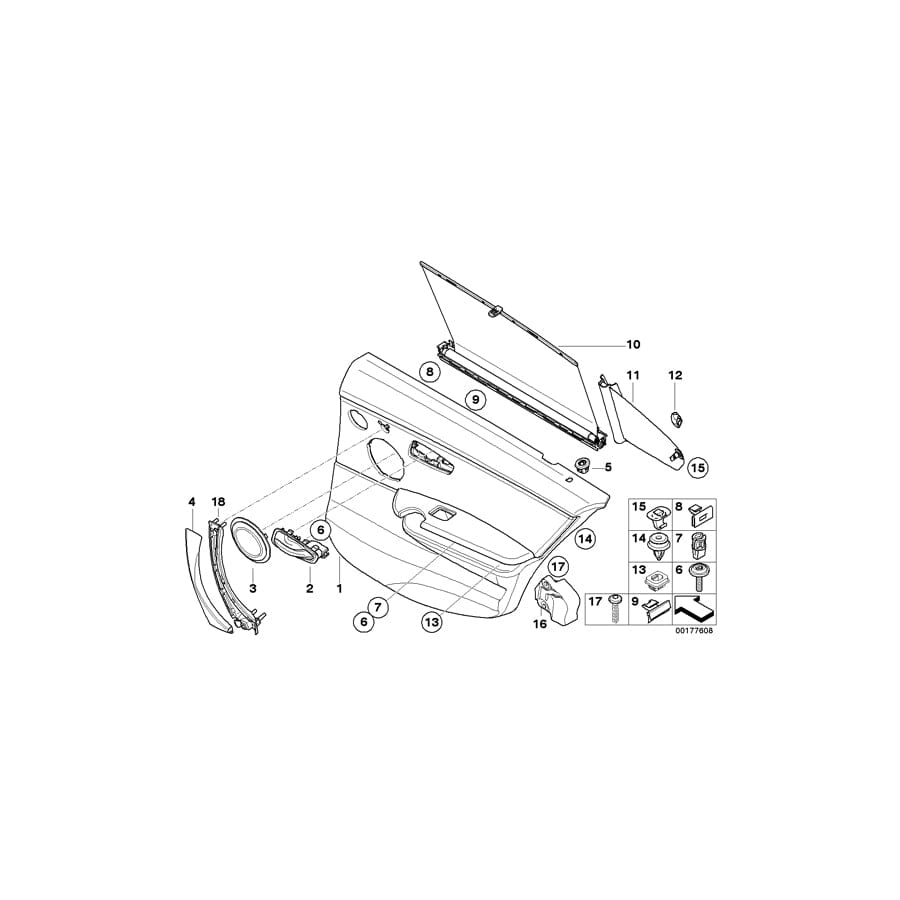 Genuine BMW 51429152468 E90 E91 Door Lining Cloth Rear Right BEIGE (Inc. 320i, 335i & 328xi) | ML Performance UK Car Parts