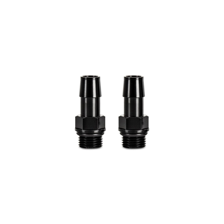 Mishimoto MMFT-M16-12BK 16X1.5 TO 1/2in. Hose Barb Aluminum Fittings (Pack of 2)