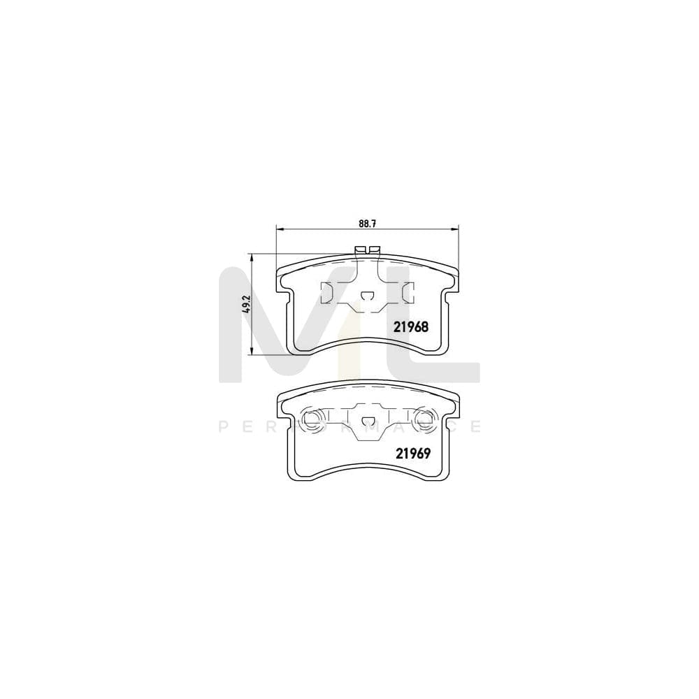 Brembo P 16 006 Brake Pad Set Excl. Wear Warning Contact | ML Performance Car Parts