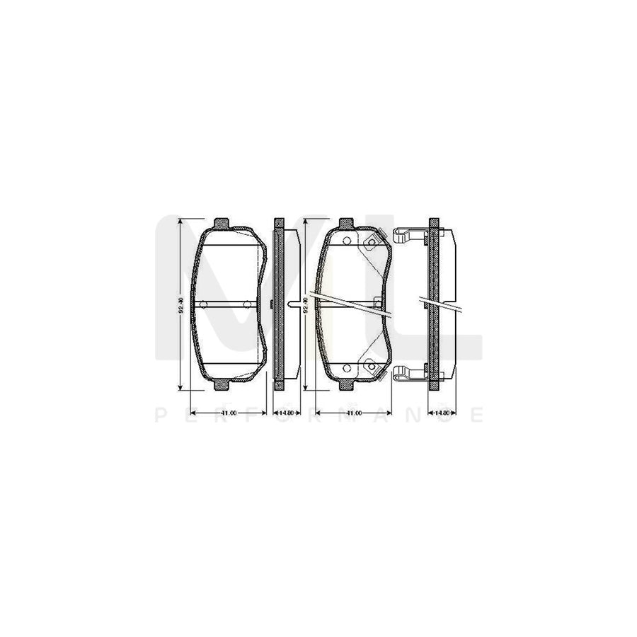 Bosch 0986Tb2893 Brake Pad Set Excl. Wear Warning Contact, With Accessories | ML Performance Car Parts