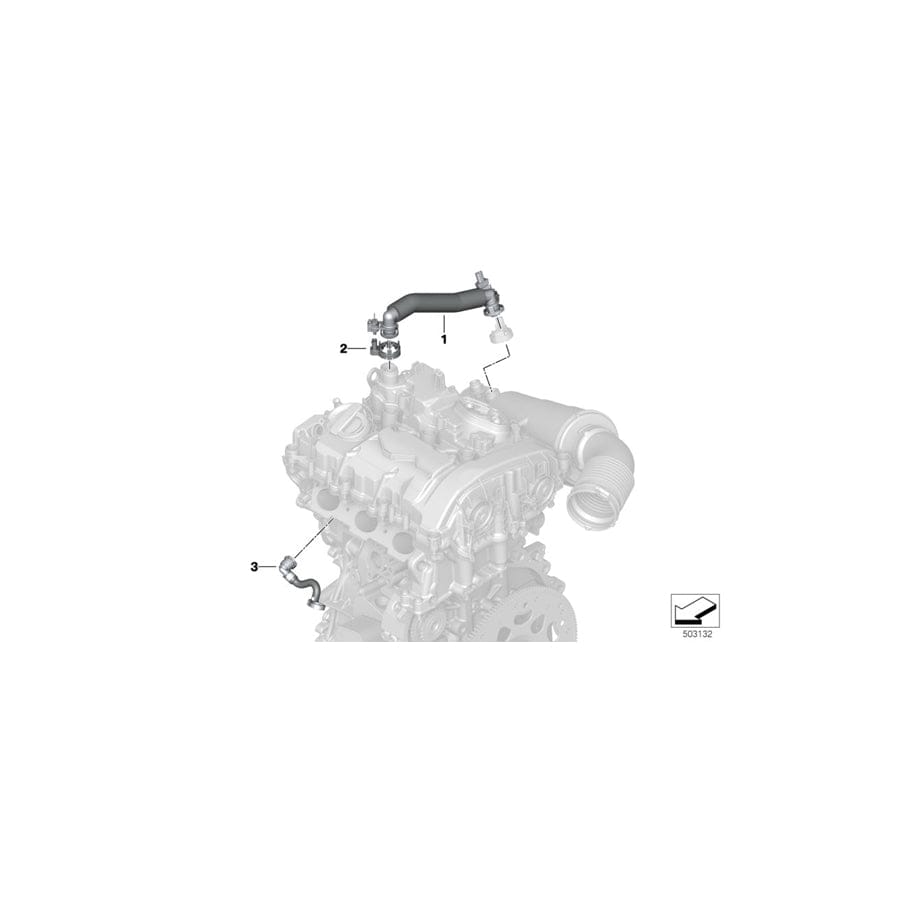 Genuine BMW 11538607144 Vent Hose For Crankcase (Inc. i8) | ML Performance UK Car Parts