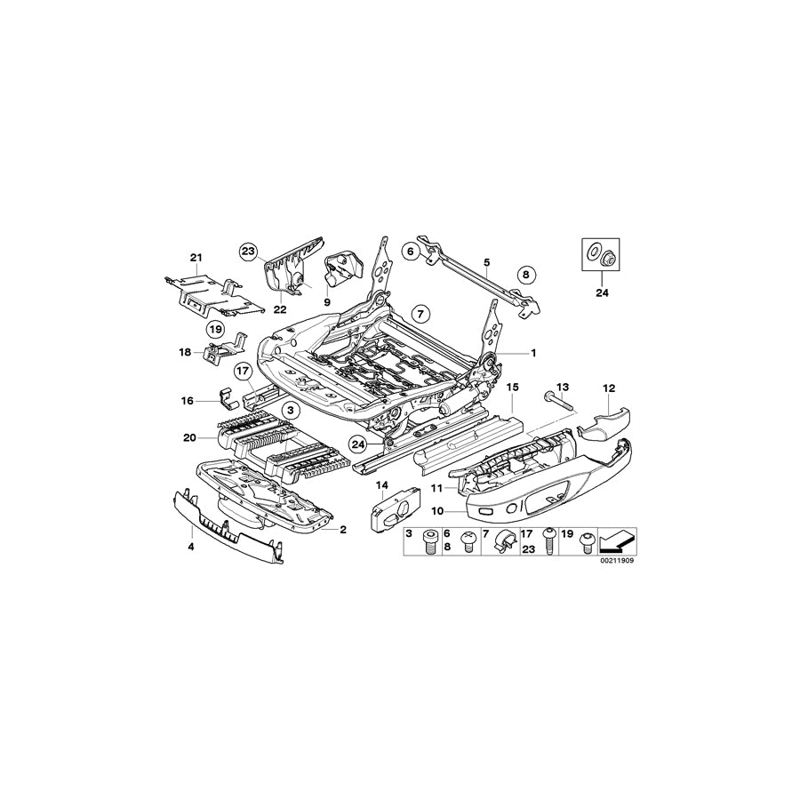 Genuine BMW 52106979631 E91 E90 Cover, Belt Catch Left GRAU (Inc. 320i, 320xd & 325d) | ML Performance UK