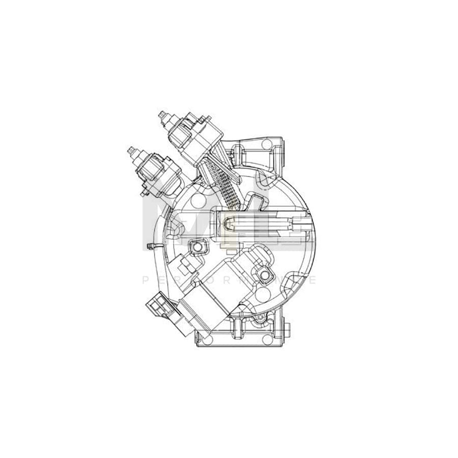 MAHLE ORIGINAL ACP 556 000P Compressor, air conditioning for FORD FOCUS PAG 46 YF, Refrigerant: R 1234yf, R 134a, with seal ring, without oil drain plug | ML Performance Car Parts