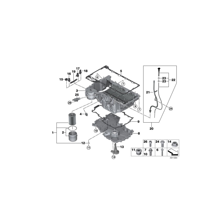 Genuine BMW 11138601065 G14 G05 G11 Gasket, Oil Pan (Inc. 750LiX 4.0, X7 50iX & X7 M50iX) | ML Performance UK Car Parts