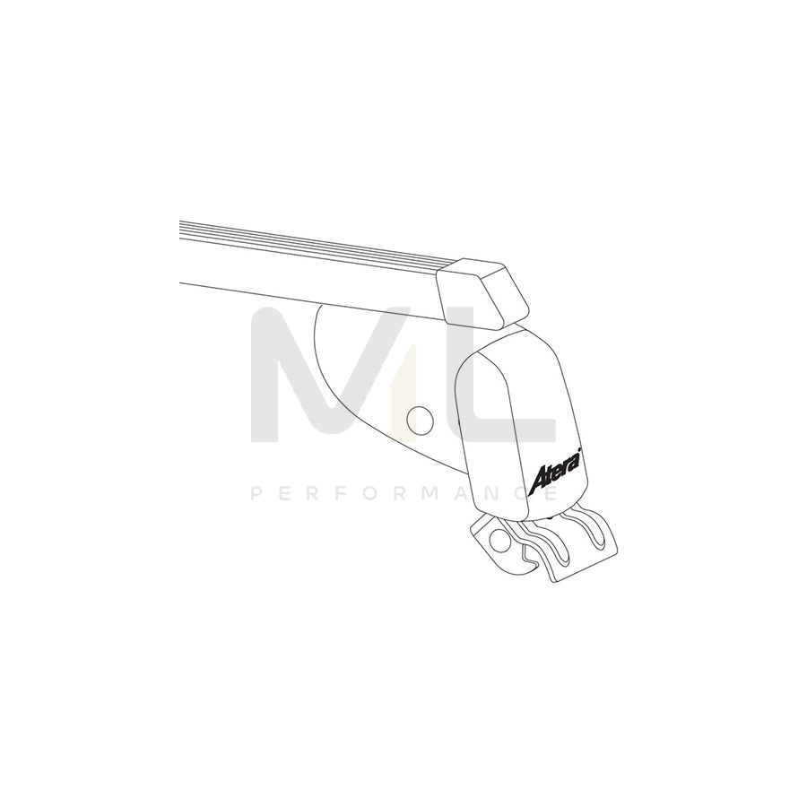 ATERA SIGNO 044126 Roof bars for open roof rails, 100, 110 cm, 100 kg, Steel | ML Performance Car Parts