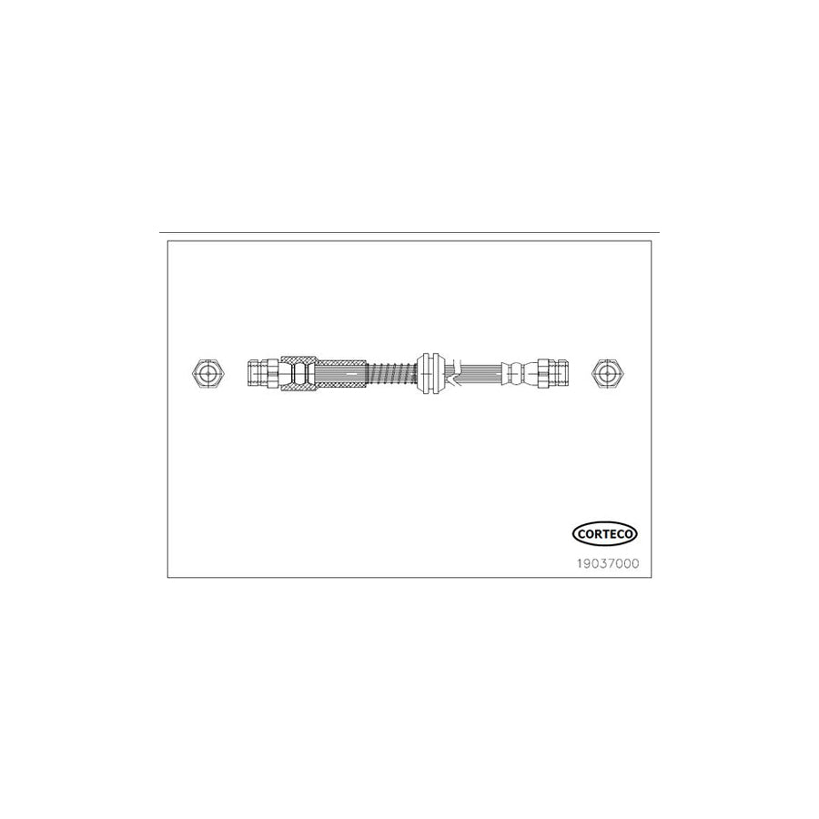 Corteco 19037000 Brake Hose For Vw Caddy | ML Performance UK
