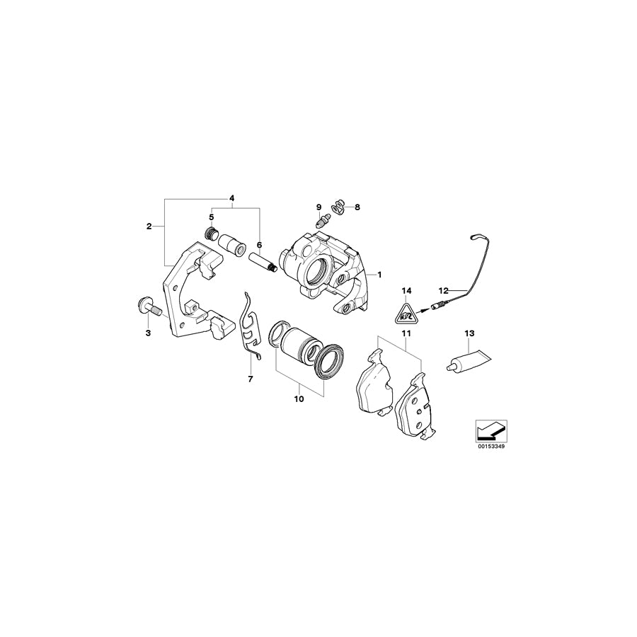 Genuine BMW 34216757058 E53 Calliper Carrier (Inc. X5 4.4i, X5 4.8is & X5 4.6is) | ML Performance UK