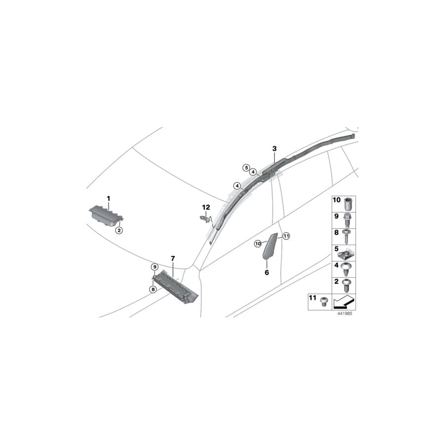 Genuine BMW 72127399794 F06 F13 Side Airbag, Front Right Seat COGNAC (Inc. 640iX, 650iX & Alpina B6) | ML Performance UK