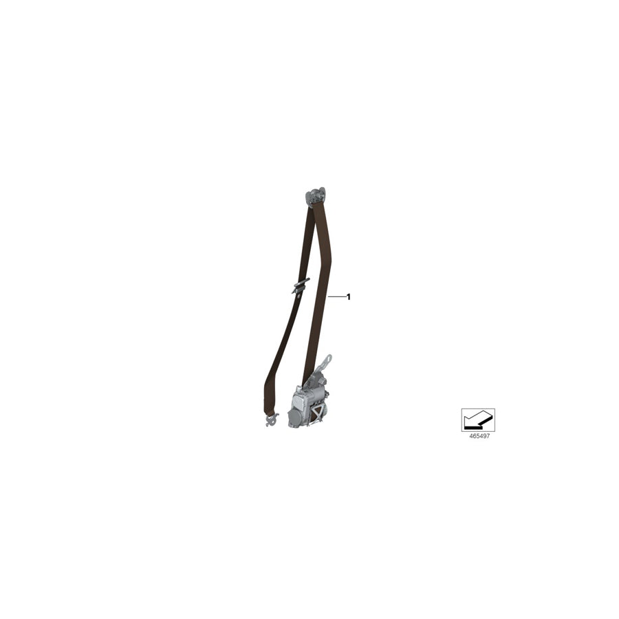 Genuine BMW 72117988864 G11 G12 Upper Belt, Front Right TARTUFO (Inc. 740Le, 730d & 725d) | ML Performance UK