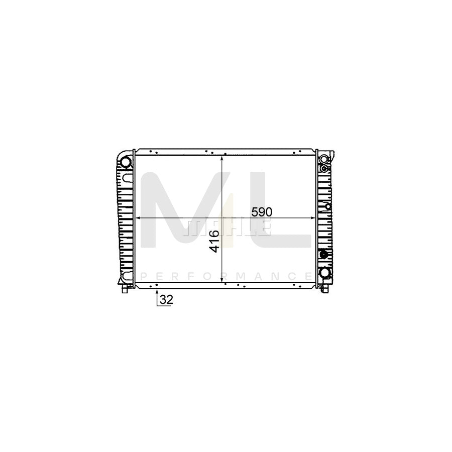 MAHLE ORIGINAL CR 654 000S Engine radiator Brazed cooling fins, Automatic Transmission | ML Performance Car Parts
