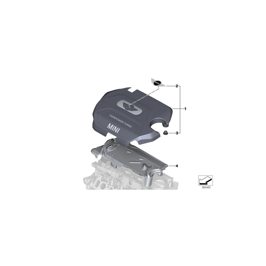 Genuine BMW 11148514200 F56 F55 Cover, Acoustic (Inc. Cooper SD ALL4, Cooper SD & Cooper D) | ML Performance UK Car Parts