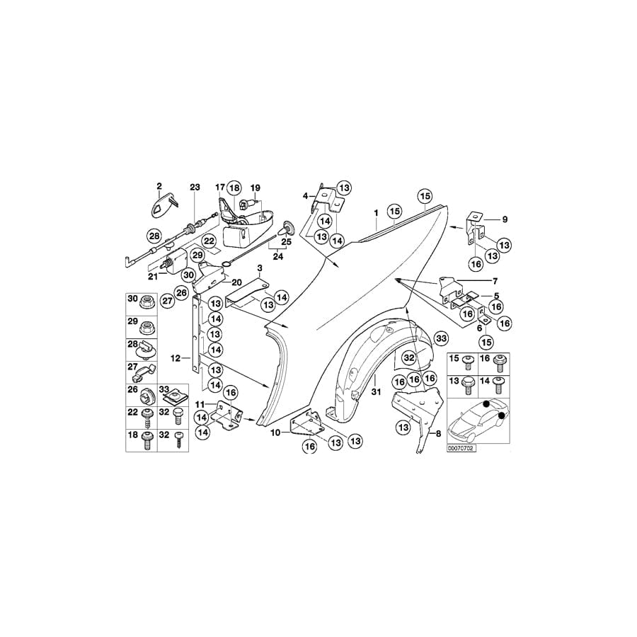 Genuine BMW 41357011651 E52 Bracket, Reinforcem., Side Panel, Rr Lft (Inc. ALPINA V8 & Z8) | ML Performance UK Car Parts