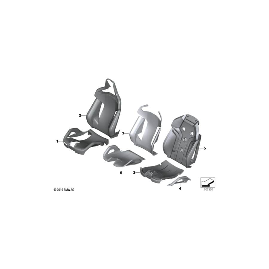 Genuine BMW 52109882668 F93 Sports Seat Cover SILVERSTONE (Inc. & M8) | ML Performance UK Car Parts