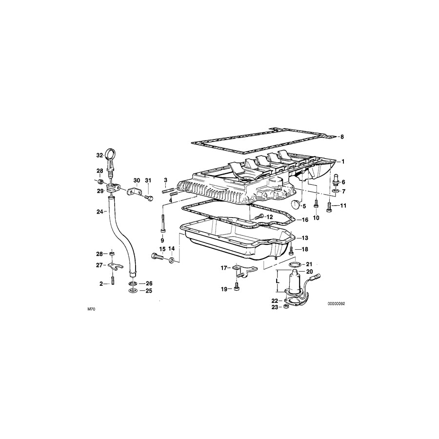 Genuine BMW 11431733421 E32 E31 Dipstick (Inc. 850Ci, 750i & 750iL) | ML Performance UK Car Parts