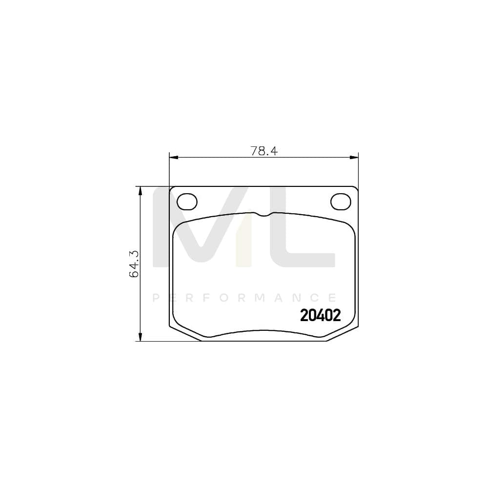 Hella 8DB 355 017-381 Brake Pad Set Not Prepared For Wear Indicator | ML Performance Car Parts