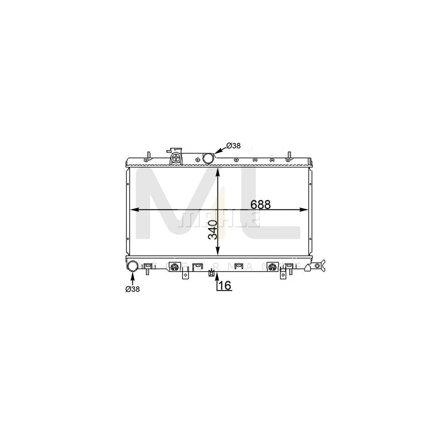 MAHLE ORIGINAL CR 1564 000S Engine radiator Brazed cooling fins | ML Performance Car Parts