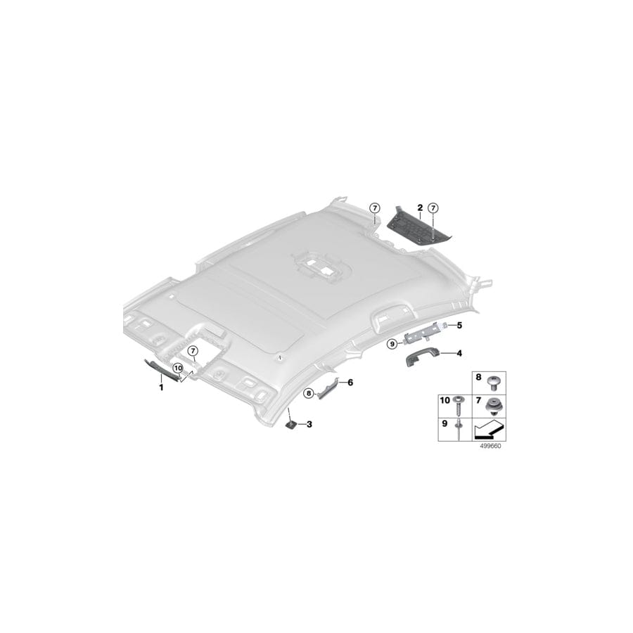 Genuine BMW 51448094128 F93 G16 Trim, Rear Brake Light, Alcantara BLACK (Inc. M850iX, 840i & 840dX) | ML Performance UK Car Parts