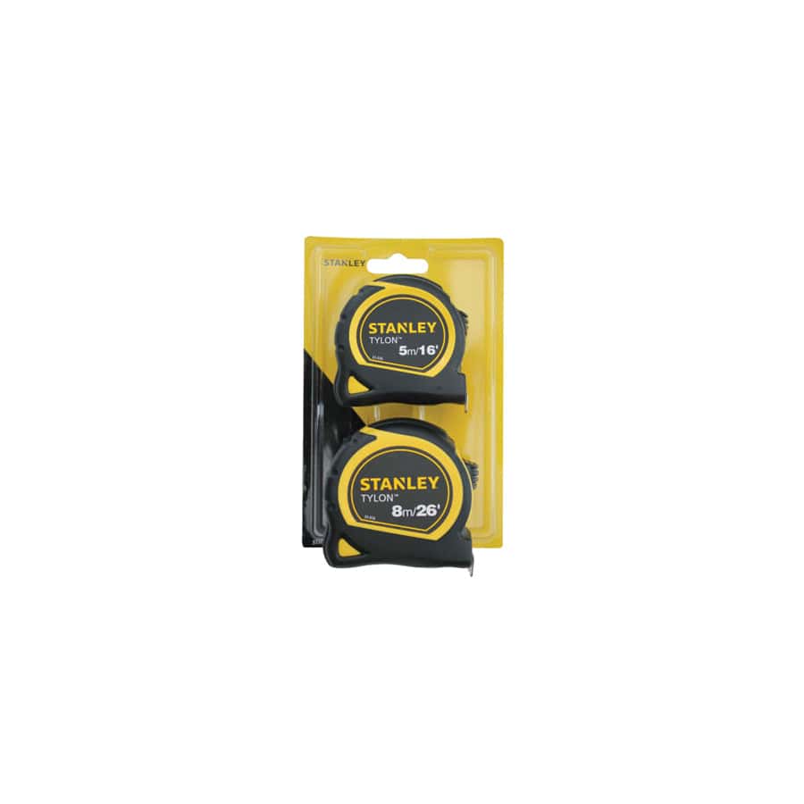 STANLEY® STA998985 Tylon Pocket Tapes 5m/16ft + 8m/26ft (Twin Pack) | ML Performance UK