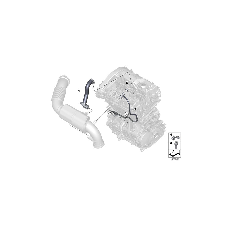 Genuine BMW 11158654625 F48 Vent Pipe (Inc. 218i, X2 18i & 216i) | ML Performance UK Car Parts