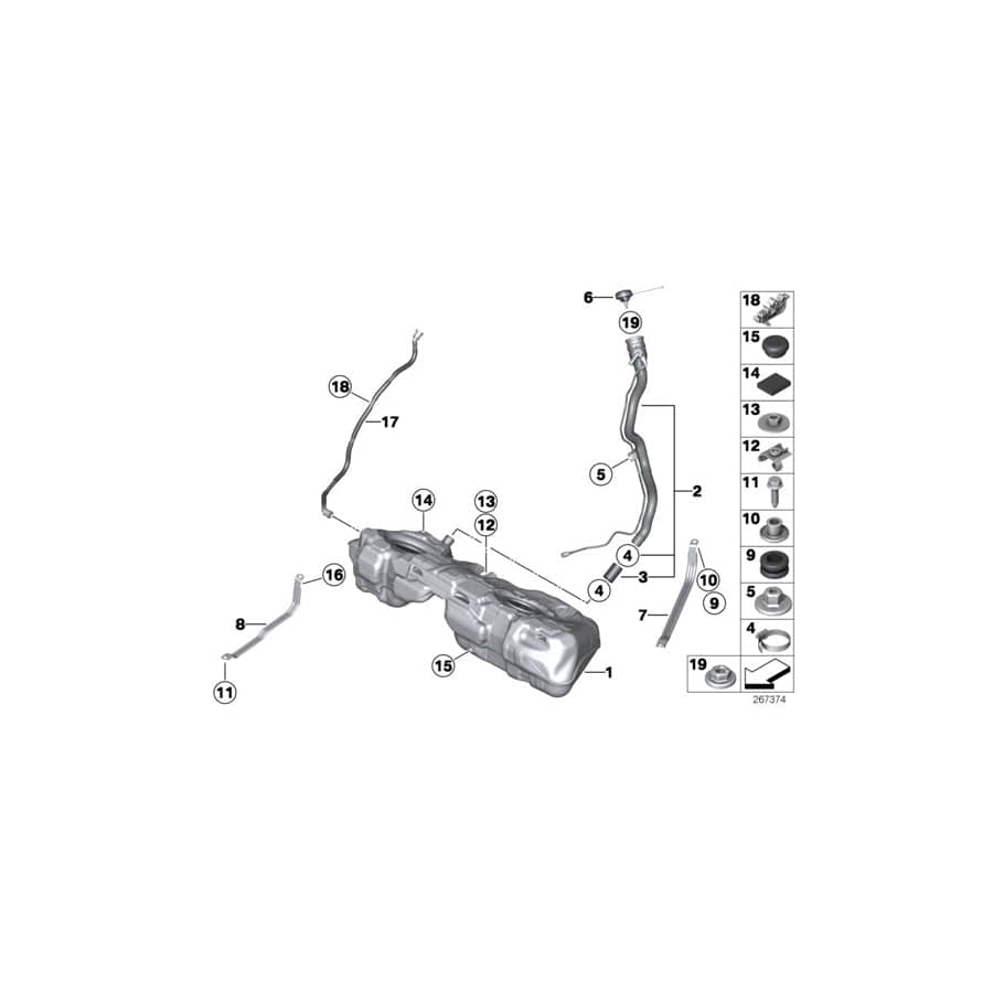 Genuine BMW 16117296095 F22 F87 Plastic Filler Pipe (Inc. M235i, 228i & M2) | ML Performance UK Car Parts