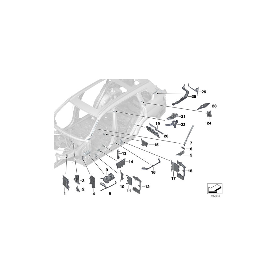 Genuine BMW 41007414982 G07 Molded Part F Column D, Interior Right (Inc. X7 M50dX, X7 M50iX & X7 30dX) | ML Performance UK