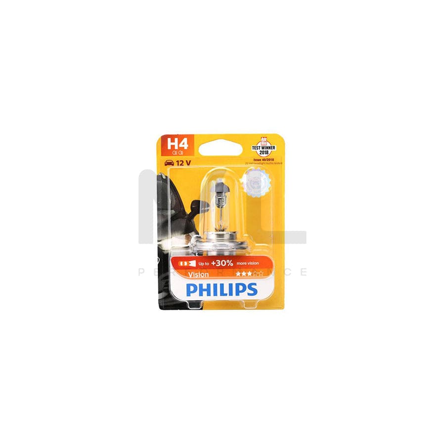 PHILIPS Vision 12342PRB1 Bulb, spotlight H4 12V 60/55W P43t-38 Halogen | ML Performance Car Parts