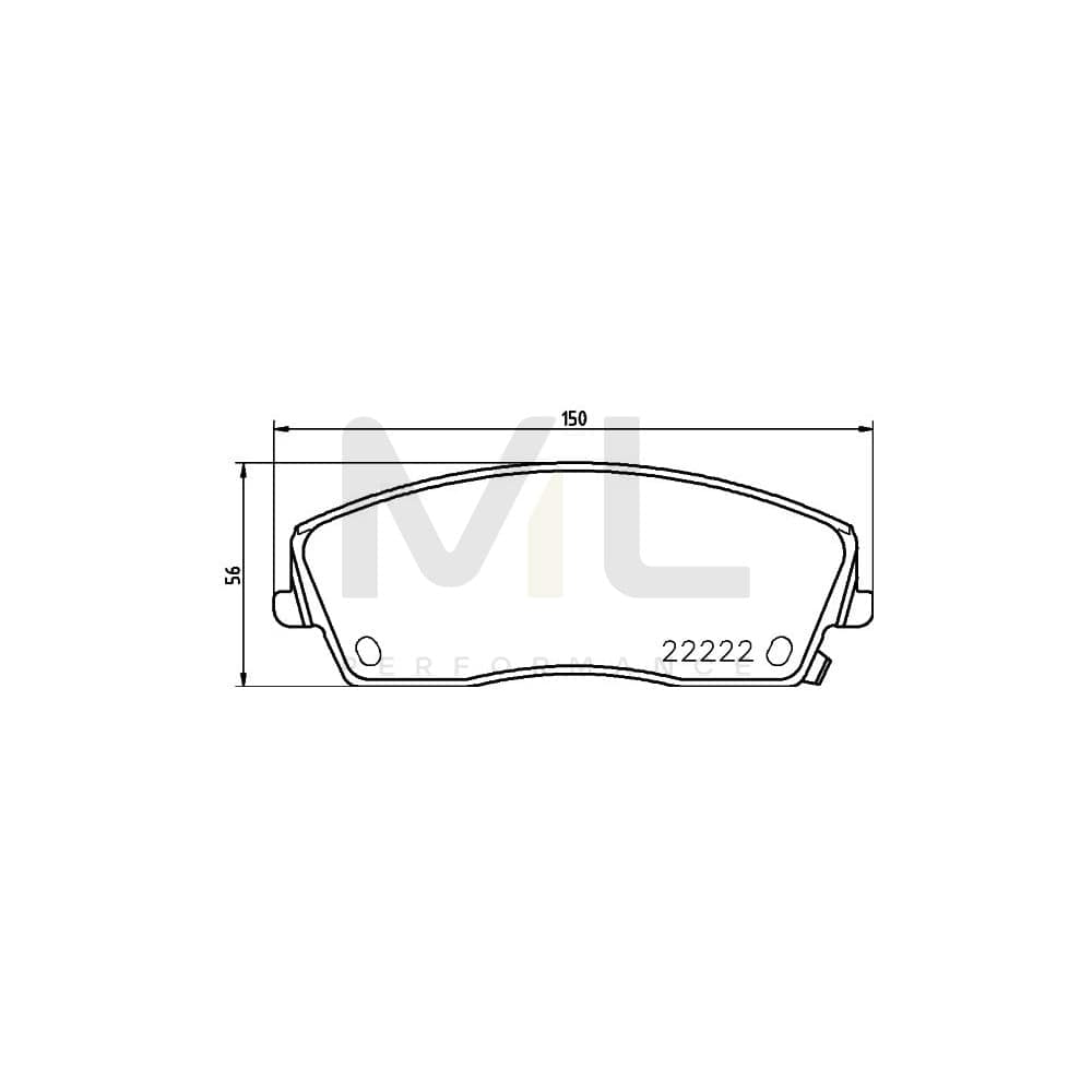 Hella 8DB 355 023-291 Brake Pad Set With Acoustic Wear Warning, With Accessories | ML Performance Car Parts