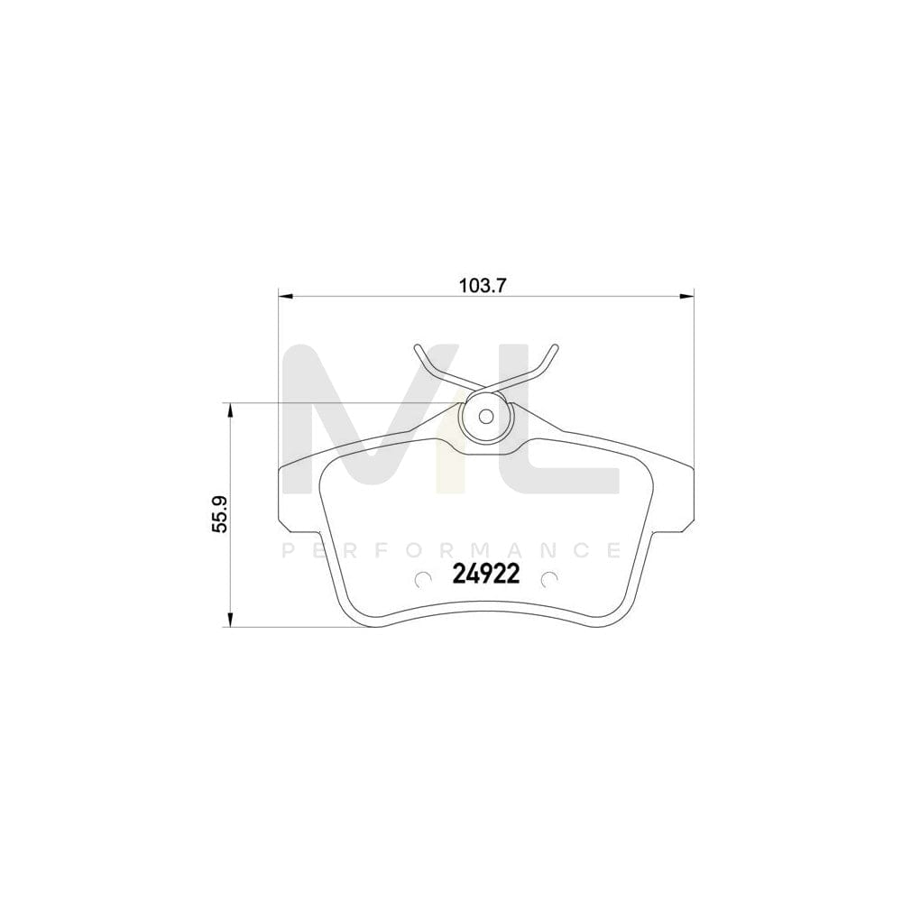 Brembo P 61 114X Brake Pad Set Excl. Wear Warning Contact | ML Performance Car Parts