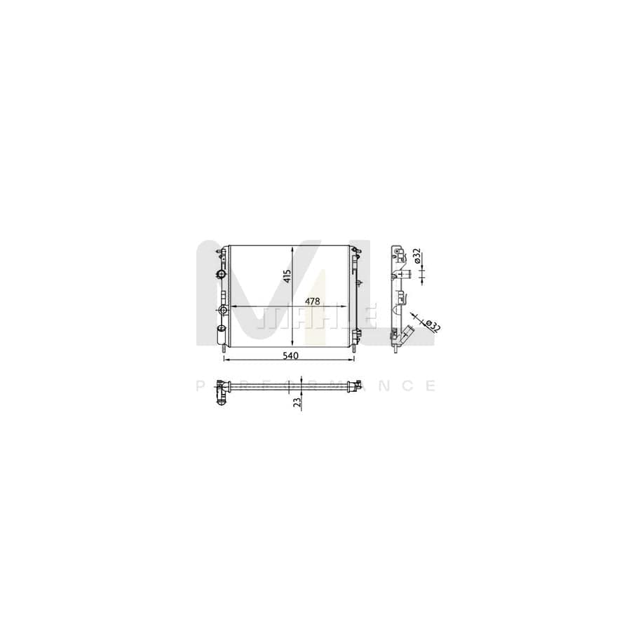 MAHLE ORIGINAL CR 36 000S Engine radiator Mechanically jointed cooling fins, Manual Transmission | ML Performance Car Parts