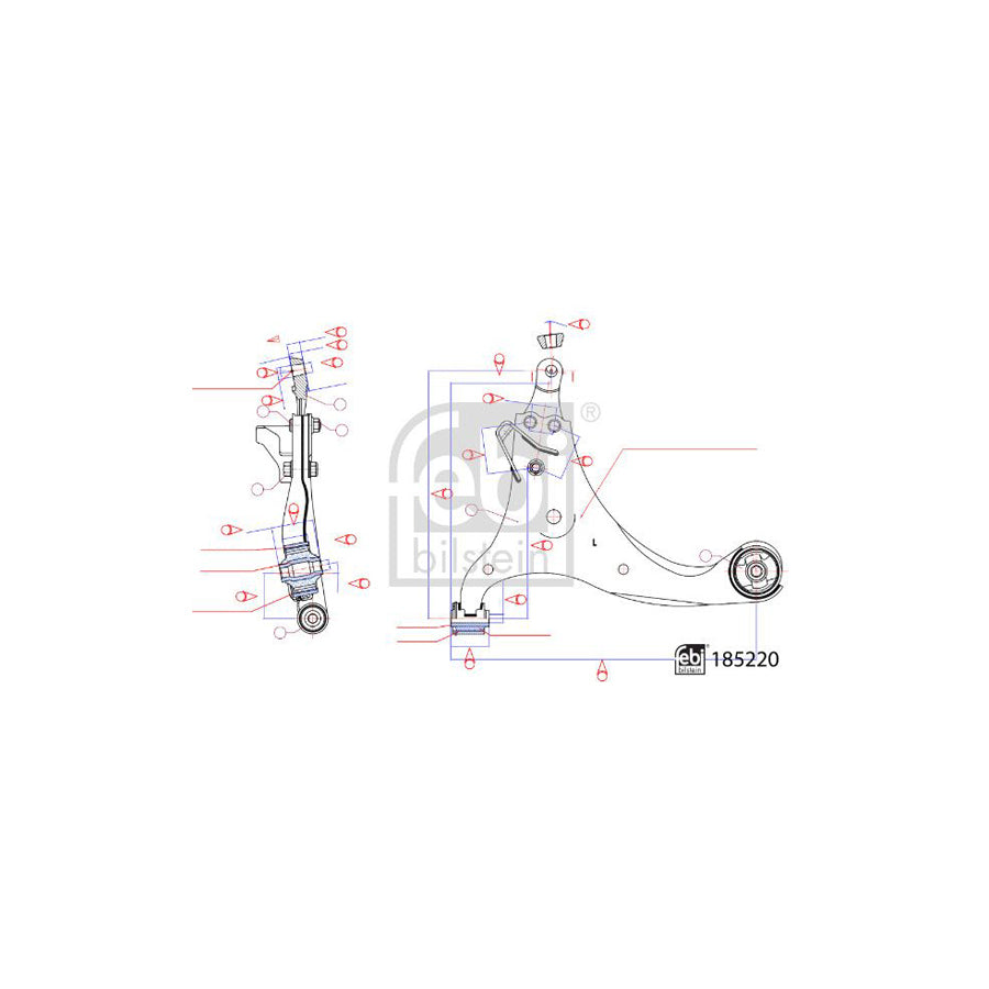 Febi Bilstein 185220 Suspension Arm For Kia Carens III (Un)