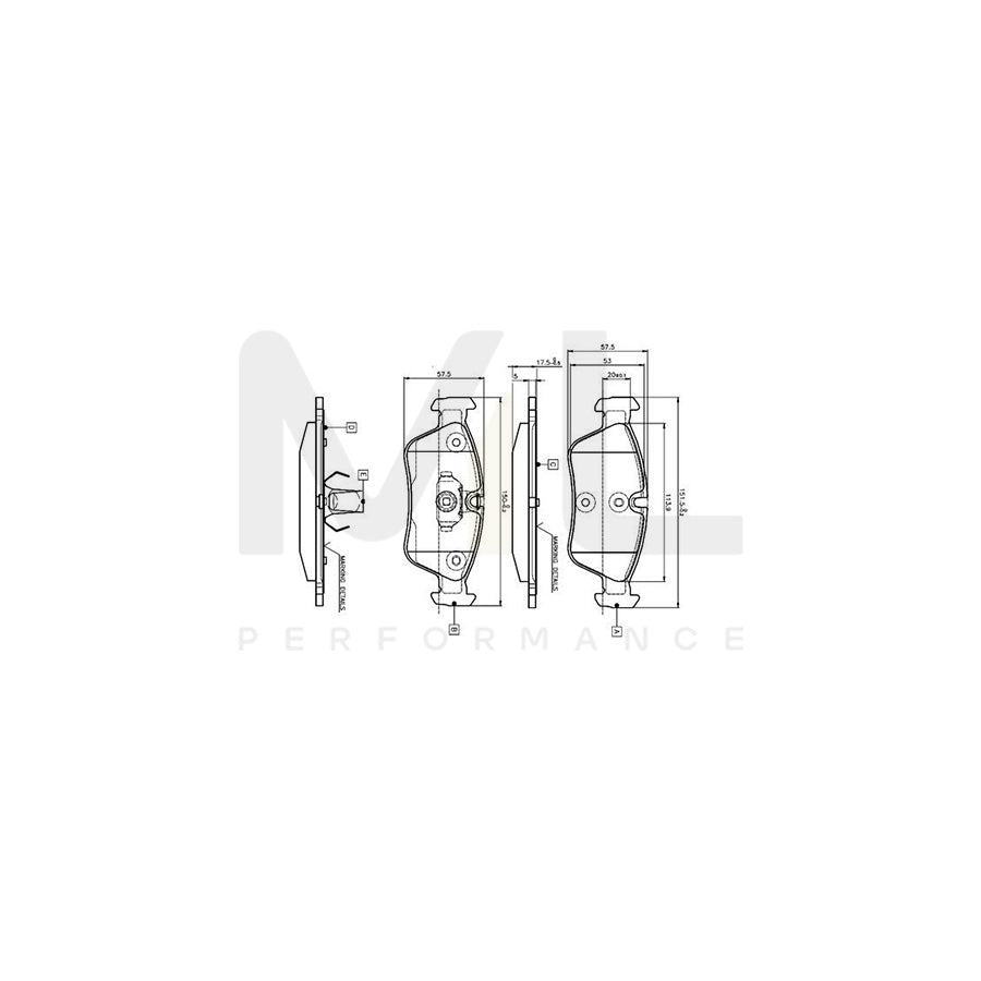 Bosch 0986Tb2209 Brake Pad Set Excl. Wear Warning Contact, With Accessories | ML Performance Car Parts