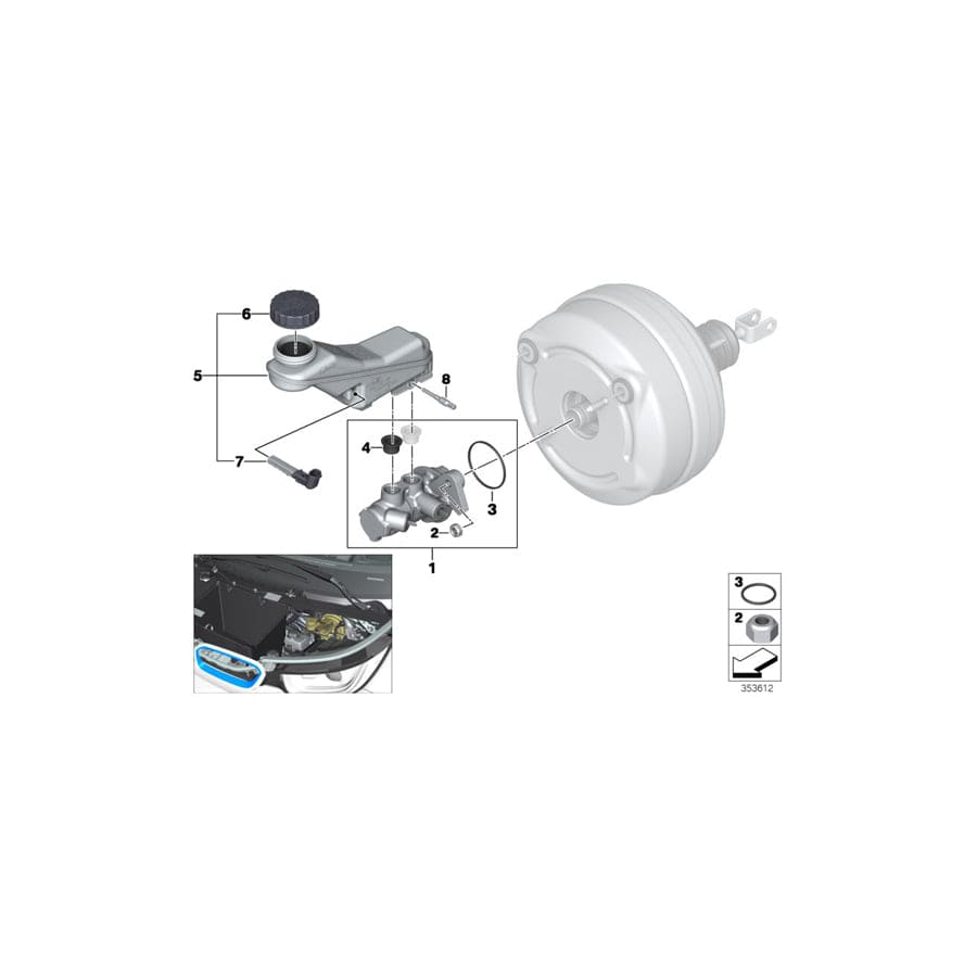 Genuine BMW 34336858915 Expansion Tank With Warning Switch (Inc. i3s 94Ah Rex, i3 120Ah Rex & i3s 120Ah) | ML Performance UK Car Parts