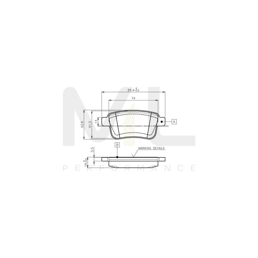 Bosch 0986Tb3063 Brake Pad Set Excl. Wear Warning Contact, With Bolts, With Accessories | ML Performance Car Parts